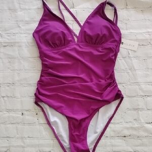 NWT Ladies One Piece Swimsuit in Purple